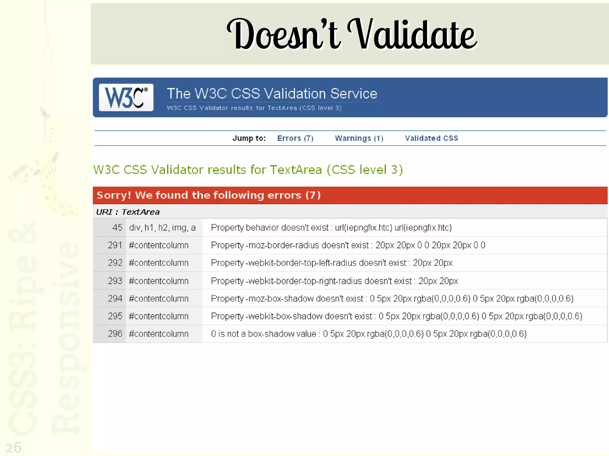 Doesn’t Validate




26
 