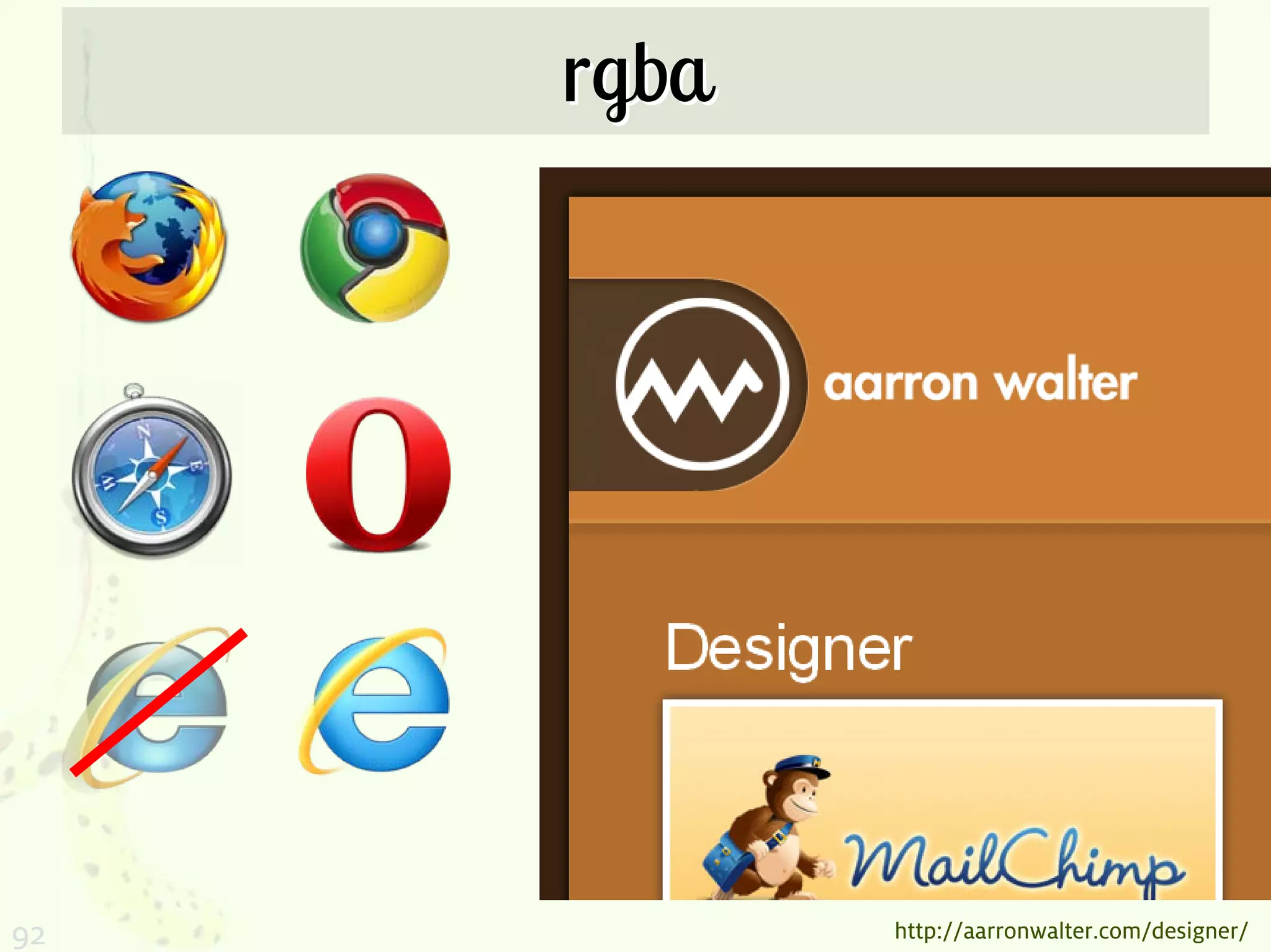 rgba




92          http://aarronwalter.com/designer/
 