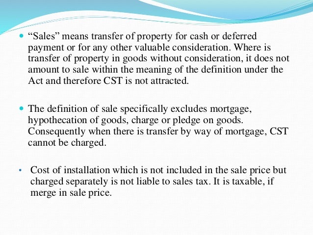 Central sales tax Central sales tax