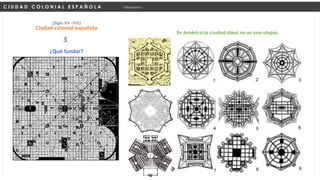 C I U D A D C O L O N I A L E S P A Ñ O L A Urbanismo I
(Siglo XV -XIX)
Ciudad colonial española
¿Qué fundar?
3
En América la ciudad ideal no es una utopía.
 