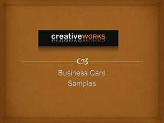 Business Card Samples 