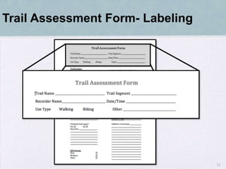 Trail Assessment Form- Labeling




                                  21
 