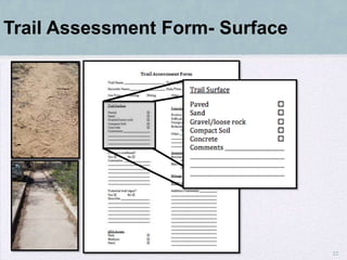 Trail Assessment Form- Surface




                                 22
 