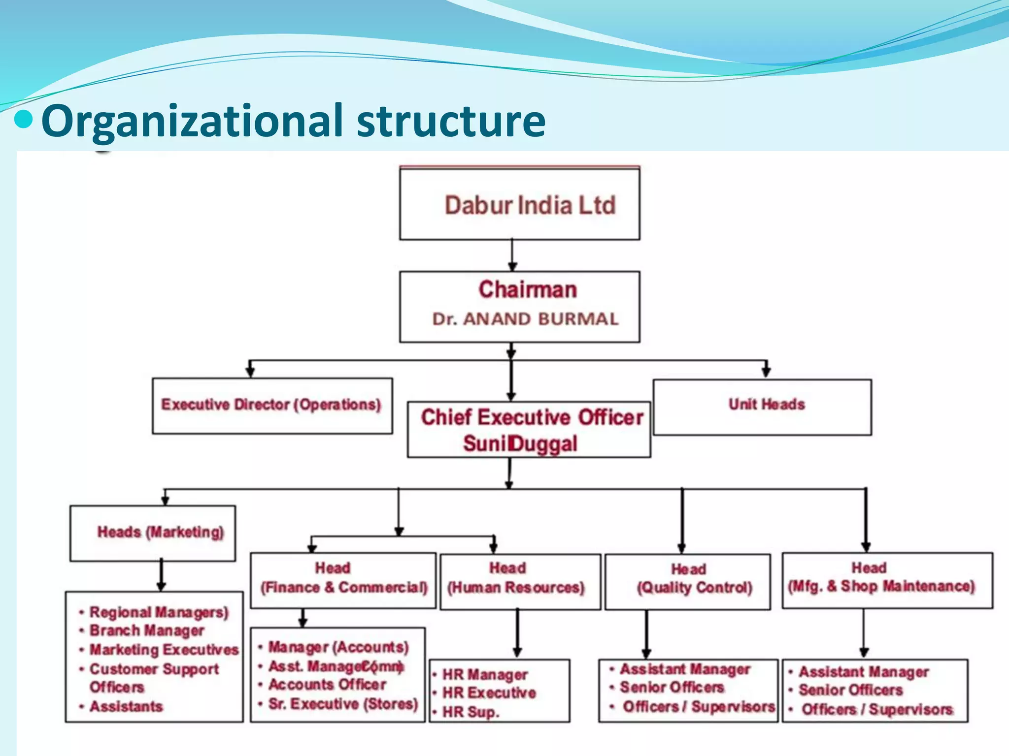 Organizational structure
 