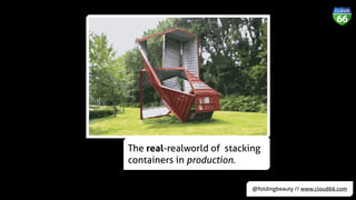 The real-realworld of stacking
containers in production.
@foldingbeauty // www.cloud66.com
 