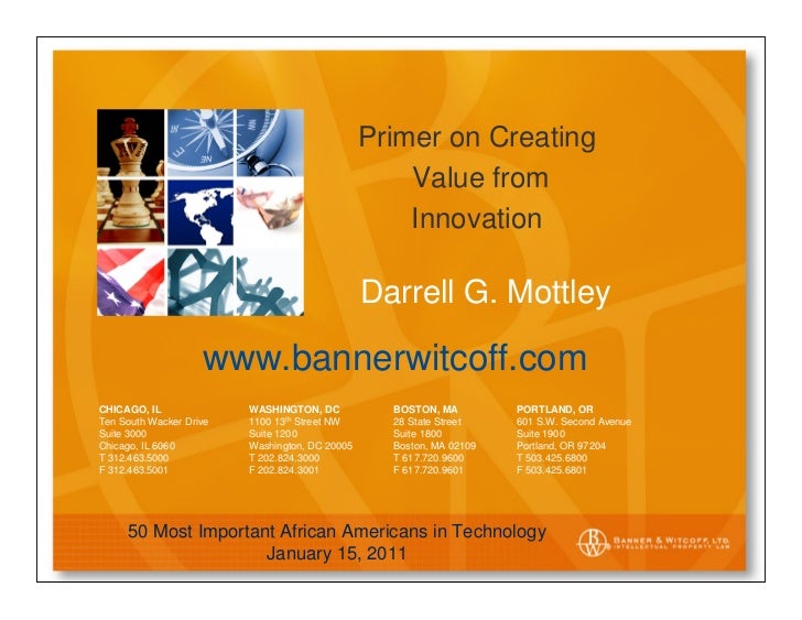 Creating Value From Innovation Using Intellectual Property