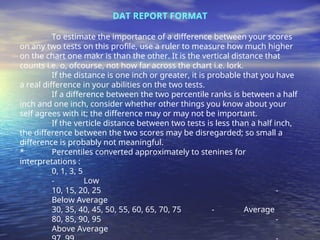 Dat Lab Report Presentation dat.ppt on aptitude in the field of psychology | PPT