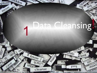 Data Cleansing!
1
 