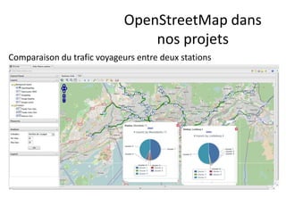 OpenStreetMap dans
                                 nos projets
Comparaison du trafic voyageurs entre deux stations
 