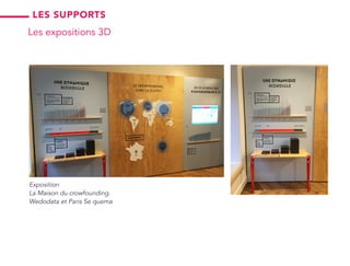 Exposition
La Maison du crowfounding.
Wedodata et Paris Se quema
Les expositions 3D
les supports
 