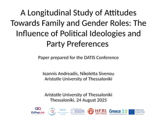 Paper prepared for the DATIS Conference
Ioannis Andreadis, Nikoletta Sivenou
Aristotle University of Thessaloniki
Aristotl...