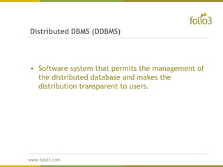 Distributed Database Management System(DDMS) | PPT