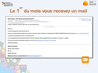 Le 1
er
du mois vous recevez un mail
 