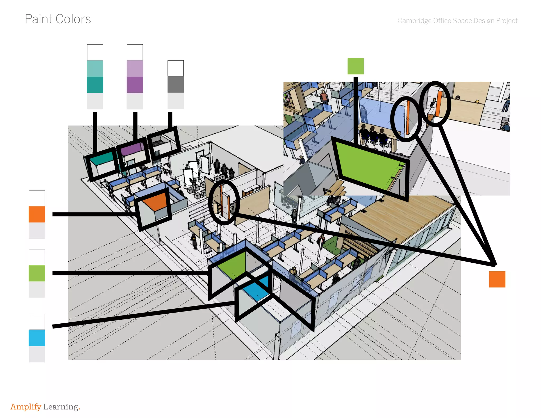 Cambridge Office Space Design Project
Amplify Learning.
Paint Colors
 