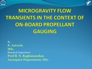 By
K. Aatresh.
MSc.
Research Supervisor:
Prof B. N. Raghunandan.
Aerospace Department, IISc.
 