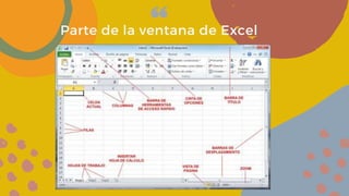 Parte de la ventana de Excel
 