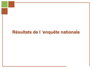 Résultats de l ’enquête nationale




Réf. : 2005/A15/0188
 