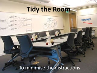 Tidy the RoomStrategyTo minimise the distractions