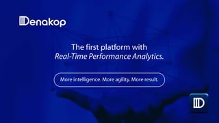 More intelligence. More agility. More result.
The first platform with
Real-Time Performance Analytics.
 