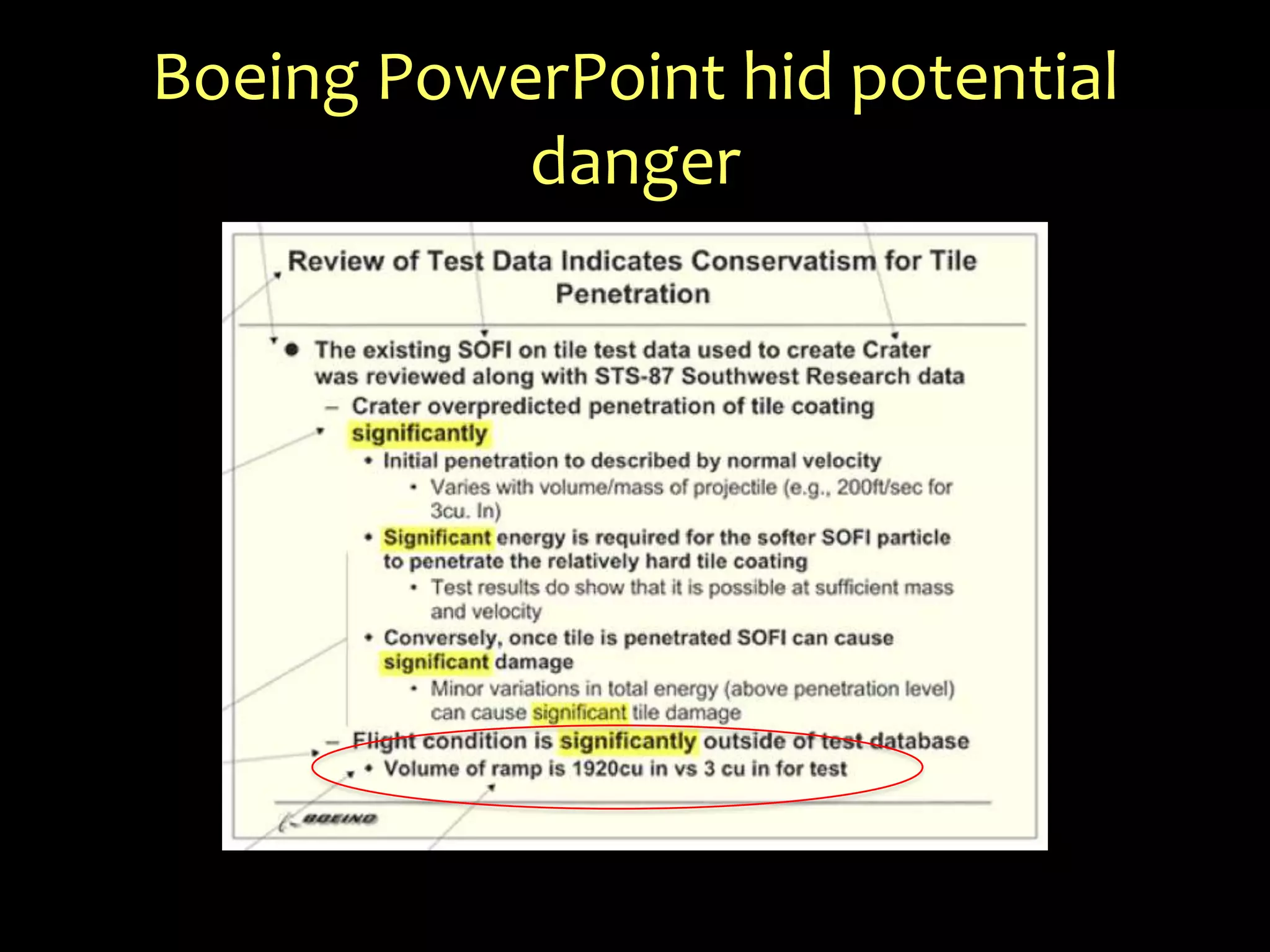 Boeing PowerPoint hid potential danger