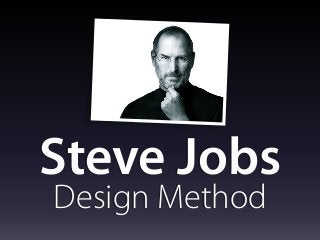 Steve Jobs
Design Method
 