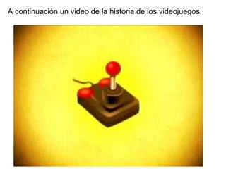 A continuación un video de la historia de los videojuegos 