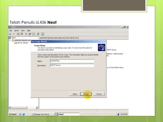 Telah Penulis isi.Klik Next
 
