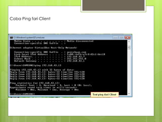 Coba Ping fari Client
 
