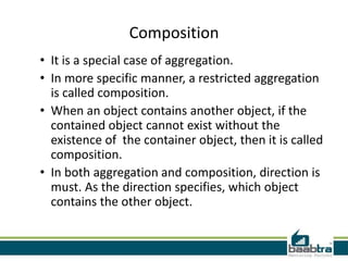 Difference between association, aggregation and composition | PPTX