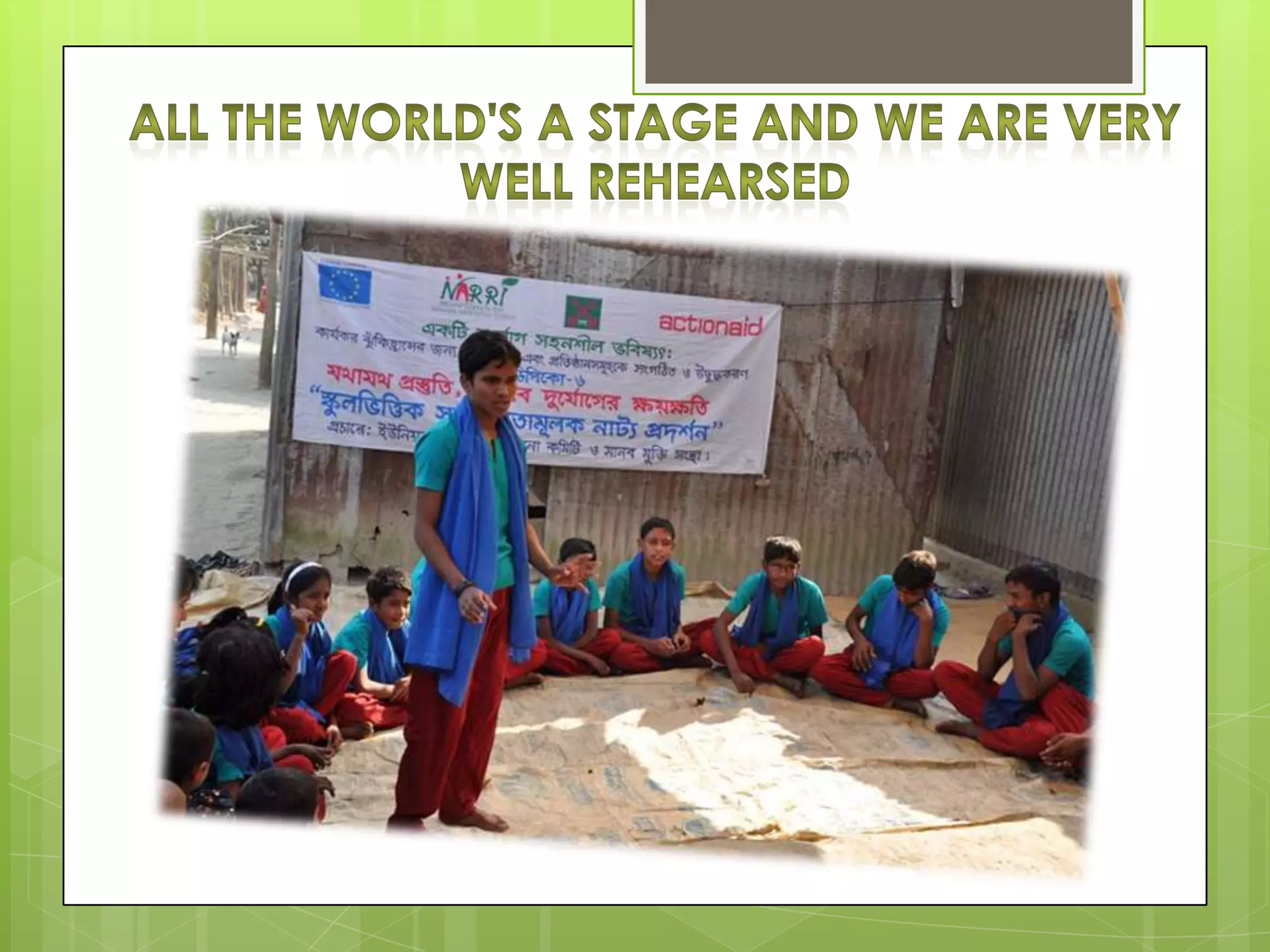 Presentation DIPECHO Program on Disaster Risk Reduction in Bangladesh