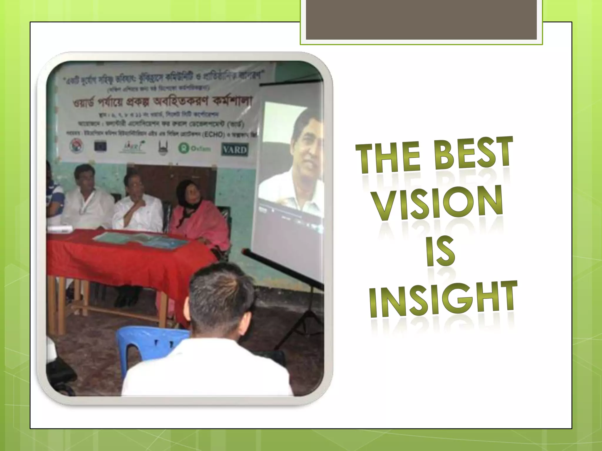 Presentation DIPECHO Program on Disaster Risk Reduction in Bangladesh