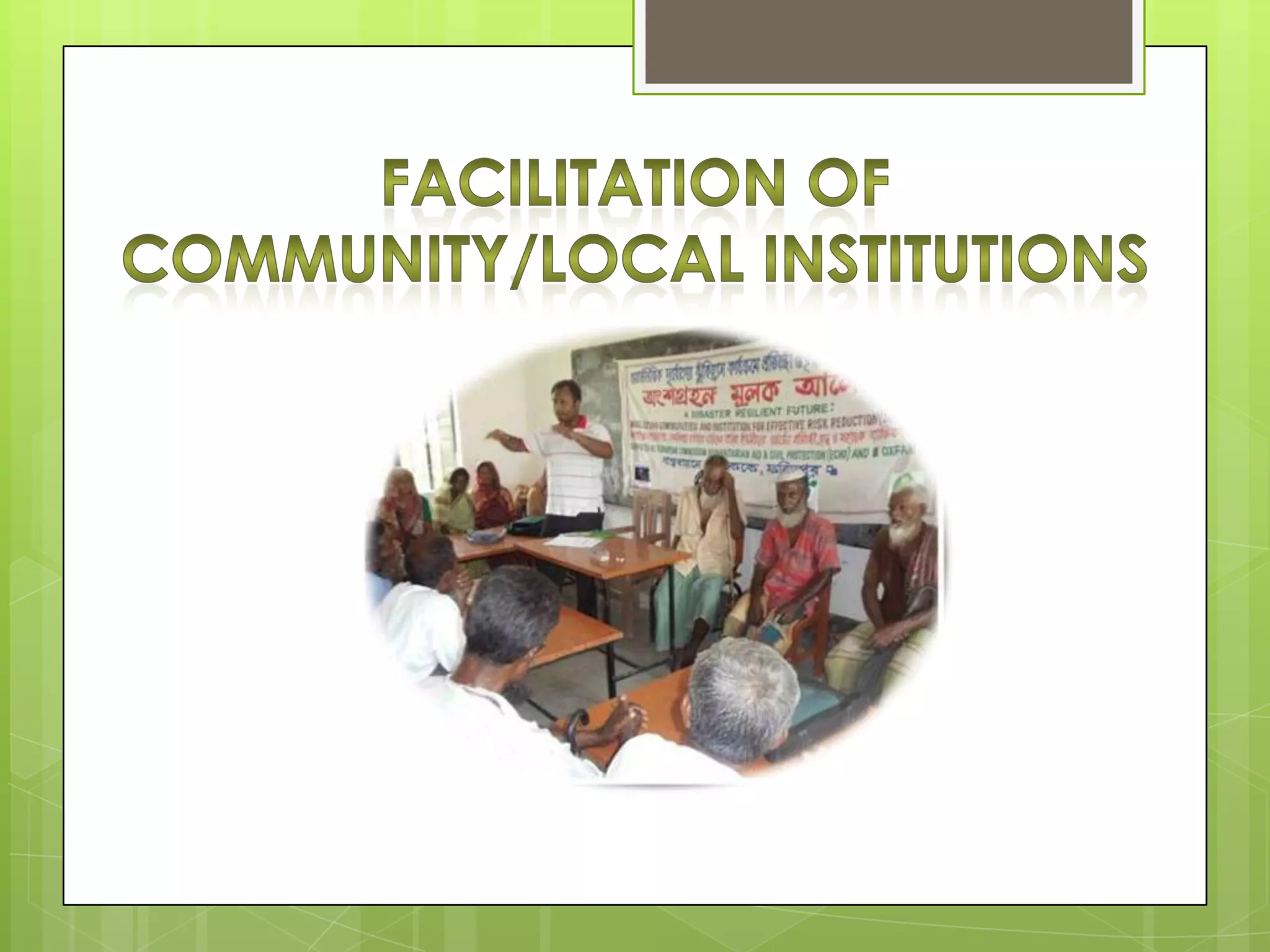 Presentation DIPECHO Program on Disaster Risk Reduction in Bangladesh