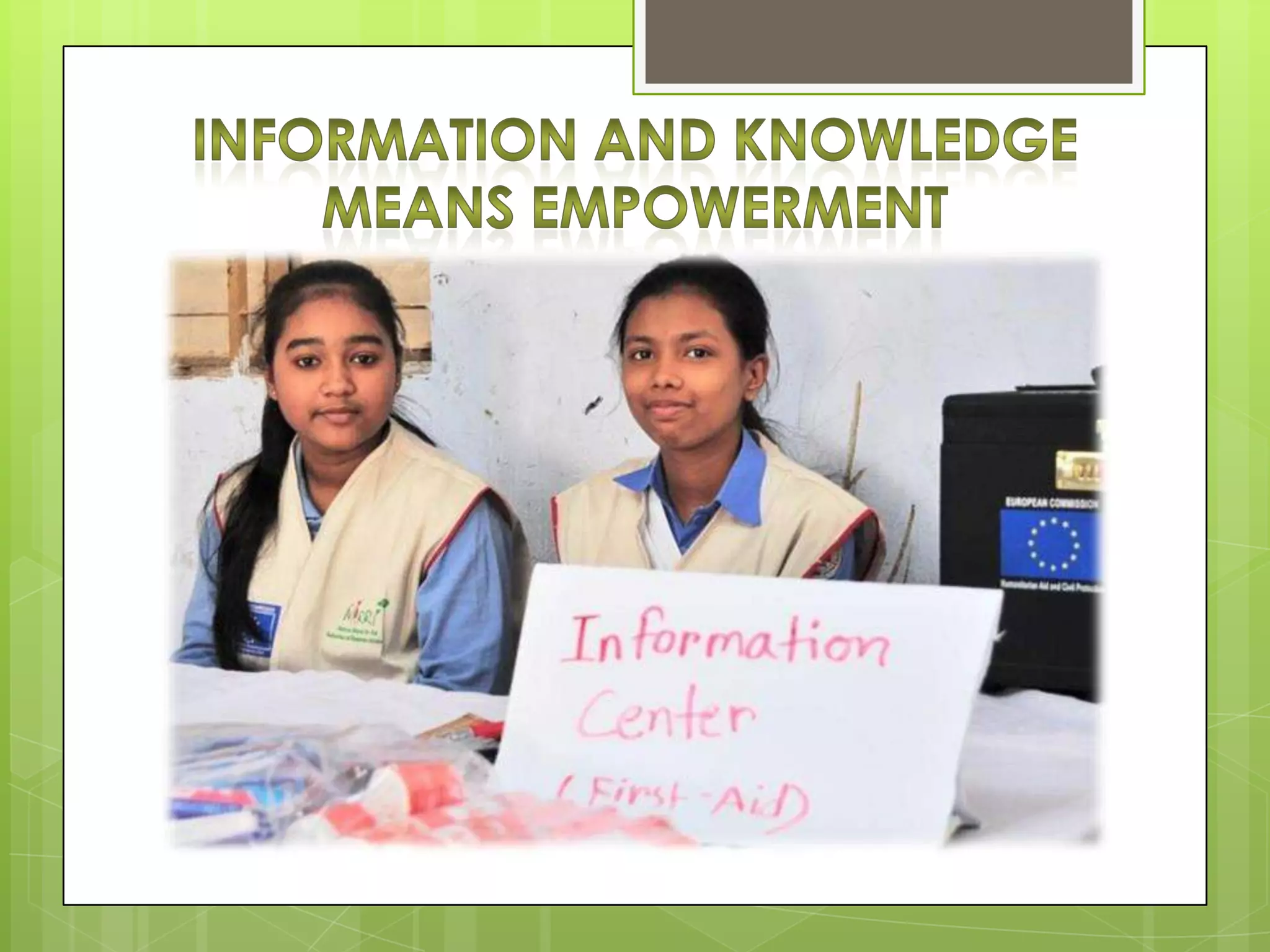 Presentation DIPECHO Program on Disaster Risk Reduction in Bangladesh