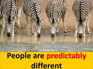 People are predictably
different
 