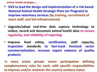 Tanzania Livestock Sector Analysis (LSA): Assessment of animal health services