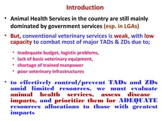 Tanzania Livestock Sector Analysis (LSA): Assessment of animal health services