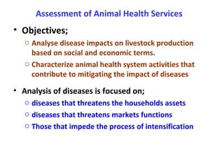 Tanzania Livestock Sector Analysis (LSA): Assessment of animal health services