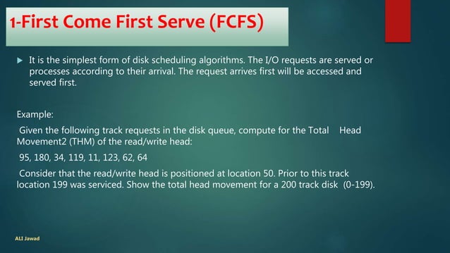 Disk Scheduling Algorithms | PPT