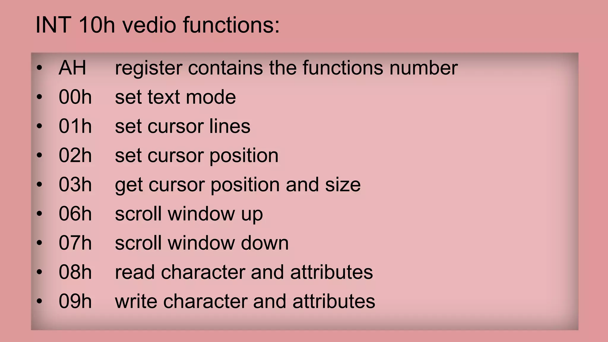 Text Mode Programming in Assembly | PPTX
