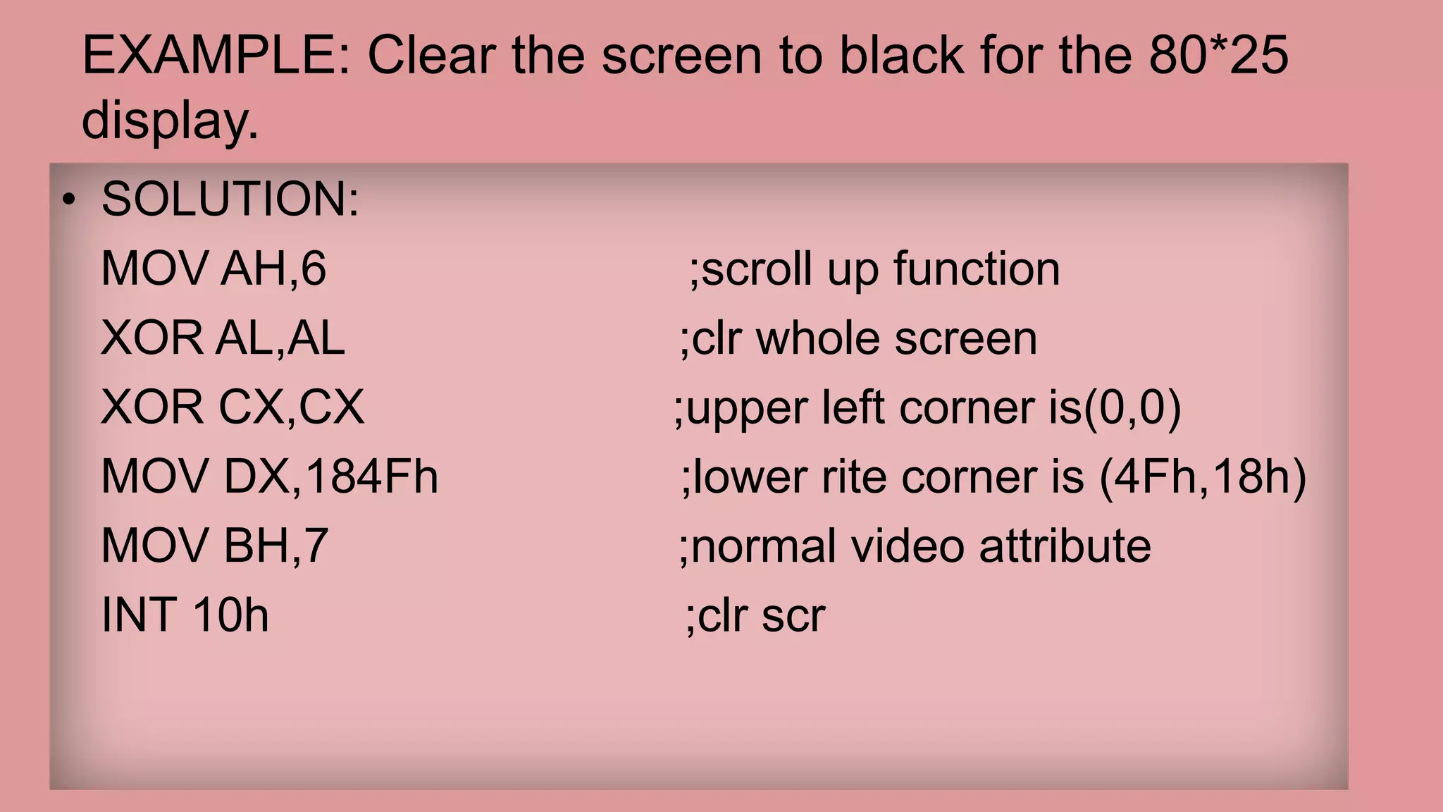 Text Mode Programming in Assembly | PPTX