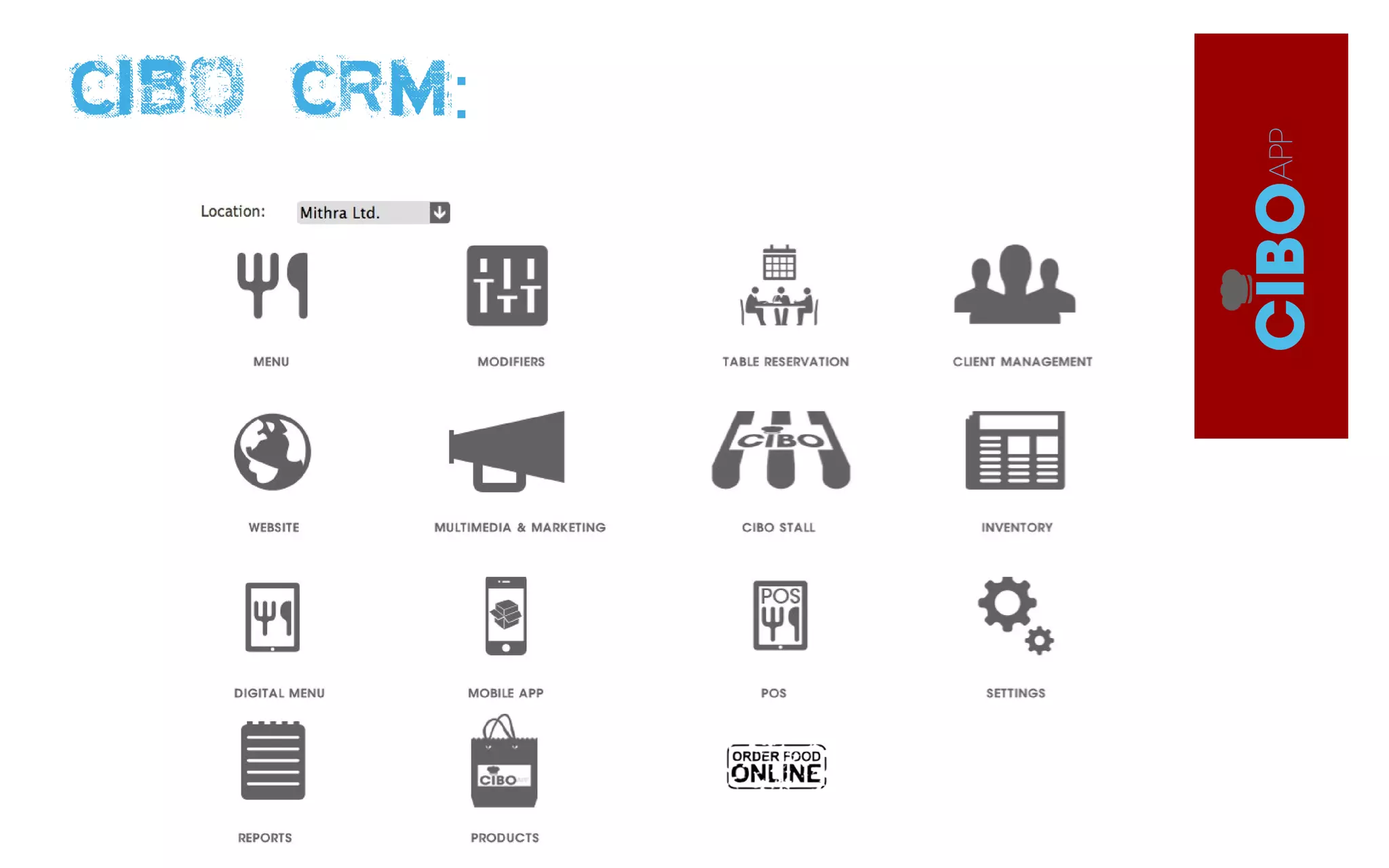 Cibo CRM:
 
