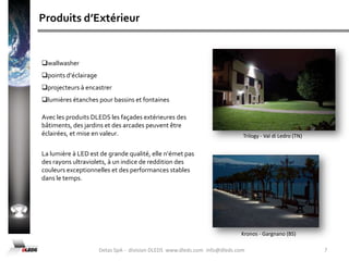 DLEDS (éclairage LED)Detas SpA est aussi distributeur du marque ICOTEK (systèmes de fixation).2Detas SpA -  division DLEDS  www.dleds.com  info@dleds.com