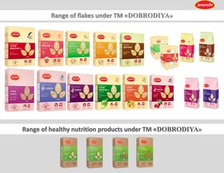 Range of flakes under ТМ «DOBRODIYA»
Range of healthy nutrition products under ТМ «DOBRODIYA»
 