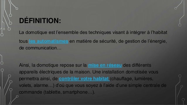 Presentation Domotique Presentation Domotique