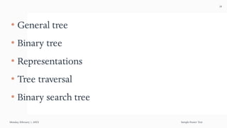 dsa prsentation binary tree and its variants. | PPT