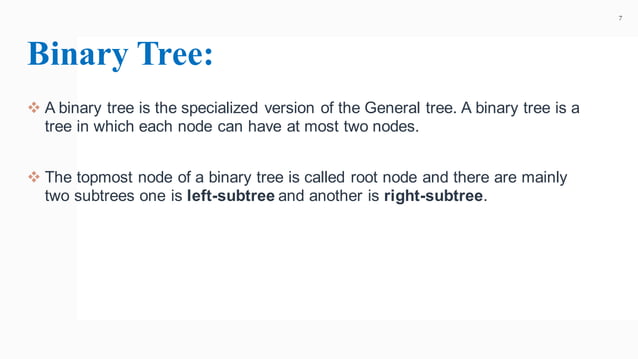 dsa prsentation binary tree and its variants. | PPT
