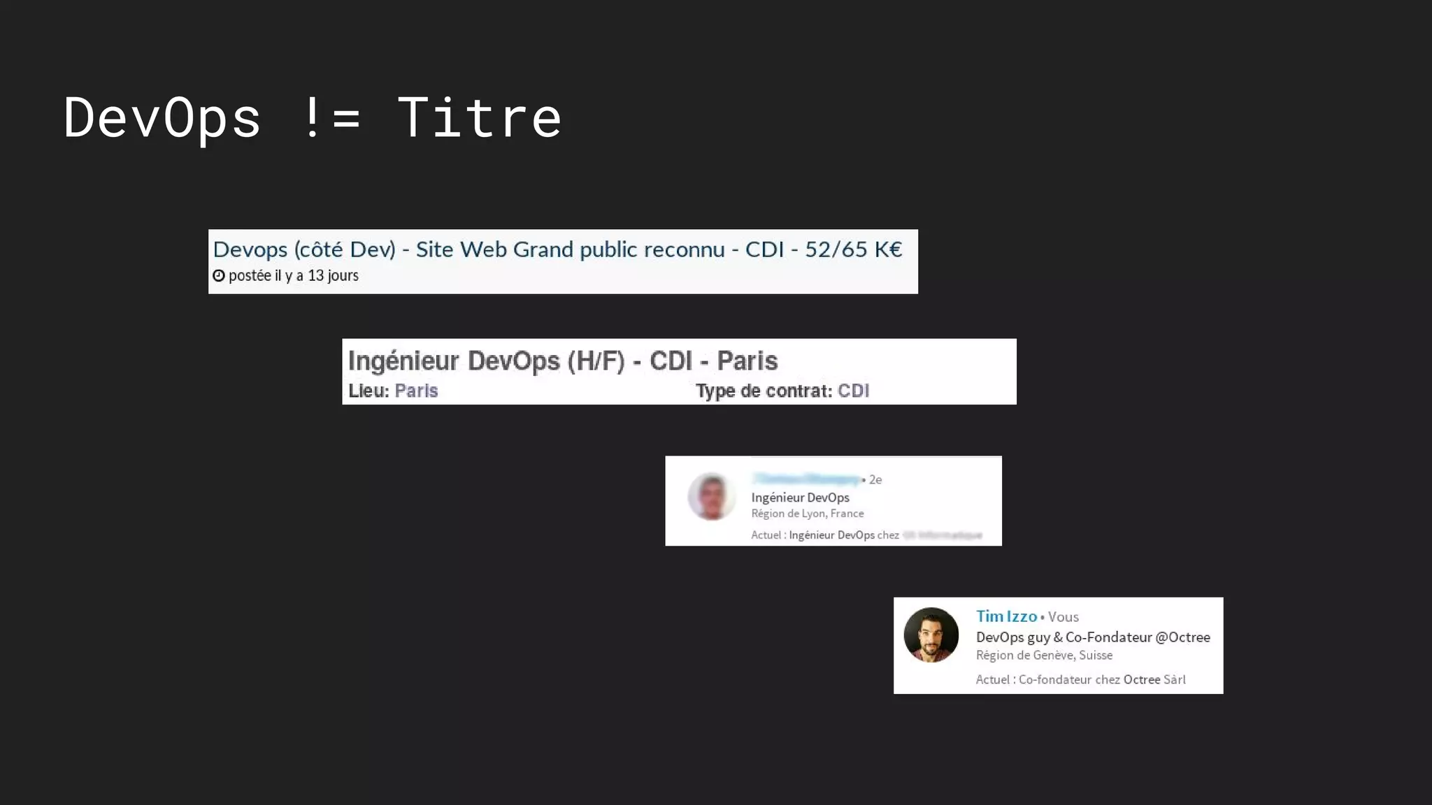 DevOps != Titre
 