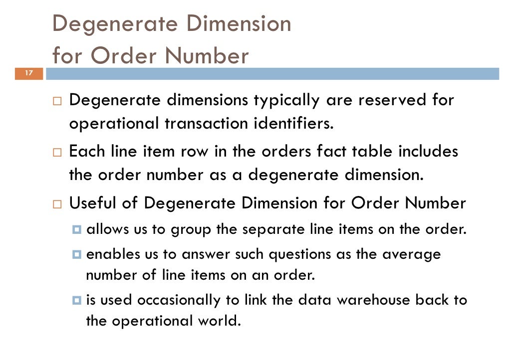 Data warehouse Order Management