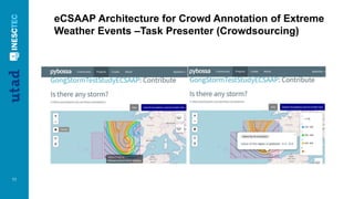 11
eCSAAP Architecture for Crowd Annotation of Extreme
Weather Events –Task Presenter (Crowdsourcing)
 