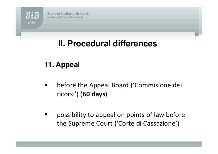Differences Italian and OHIM opposition procedure